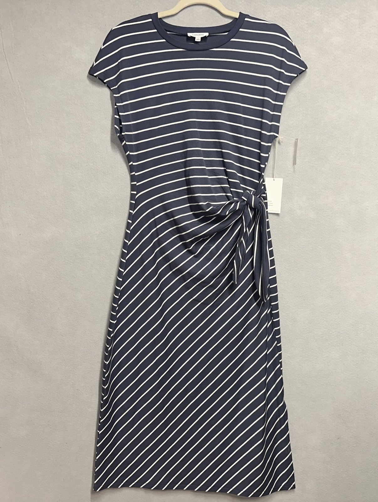 Haven Well Within Organic Cotton Interlock Knot Waist Dress Size Small NWT $118