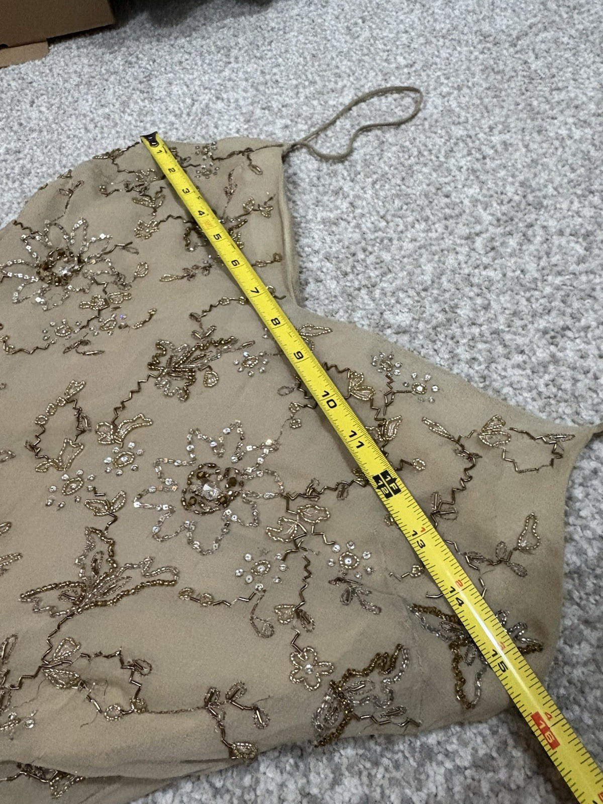 Ralph Lauren Collection Floral Silk Beaded Slip Dress Embellished Bias Vintage