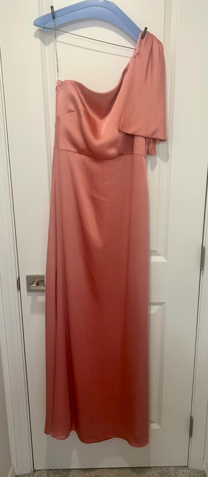 Sachin and Babi Chelsea Gown Size 10 Rouge Pink/Coral Color Excellent Condition