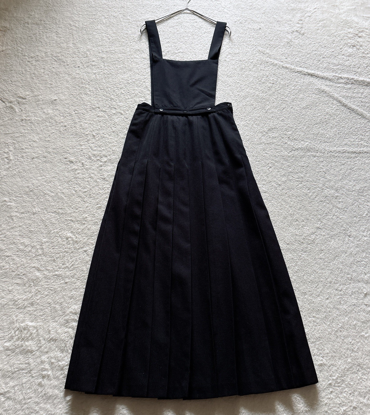 Vintage agnes b 2way Maxi Pleated Jumper Skirt Dress Made in Japan Size 36