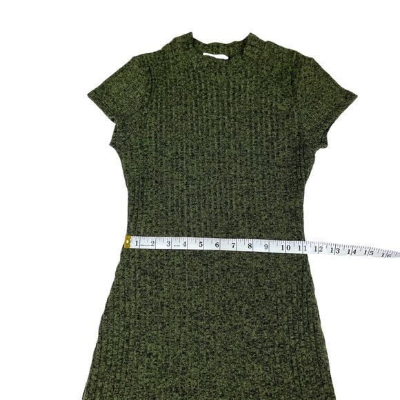 Mod Ref Cut Out Back Knitted Ribbed Dress Womens Size S (I10185)