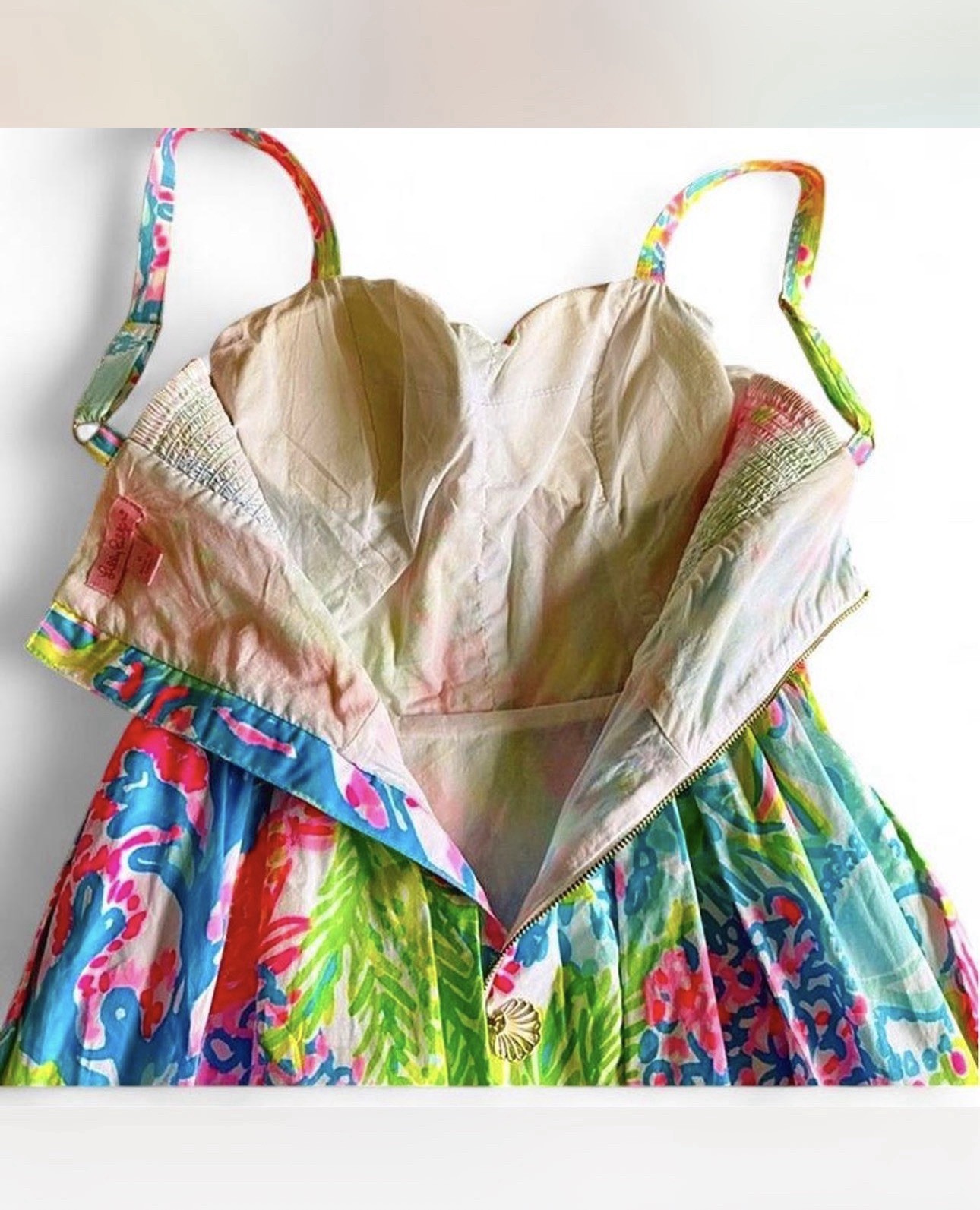 Lilly Pulitzer Ardleigh Lovers Coral Size 0 XS Bright Multicolor Floral Neon EUC