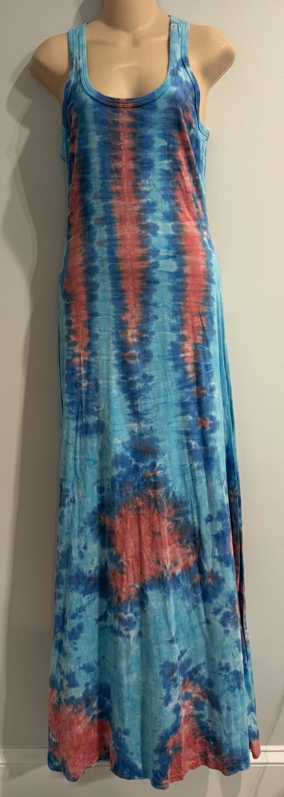 T PARTY Racerback Tie Dye Maxi Dress size M Festival BoHo
