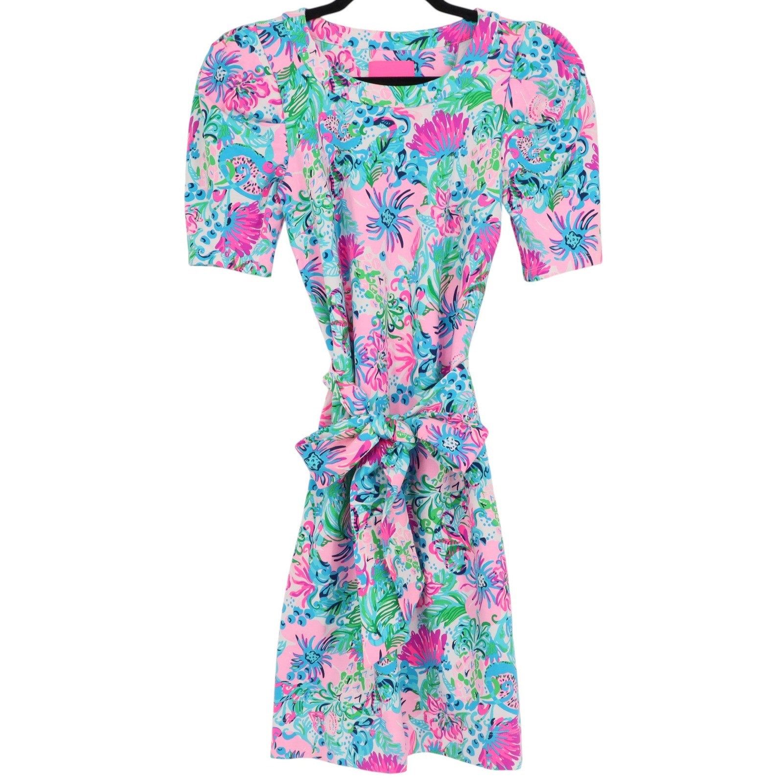 Lilly Pulitzer Harriet Dress Mandevilla Baby Paradise Petals Size XS Belted
