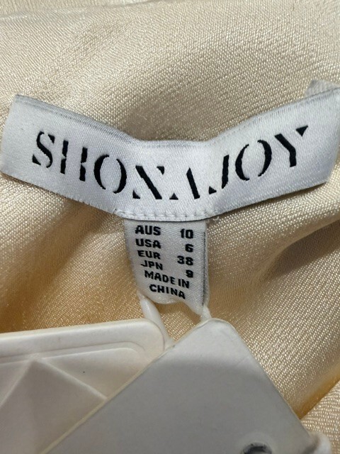 Shona Joy Size 10 La Lune High Neck Bias Maxi Cream Dress NWT $340