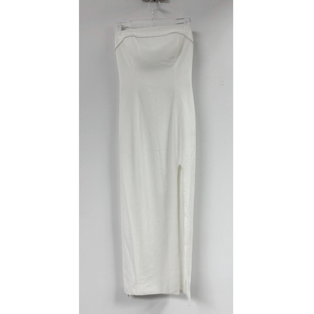 Nicholas Adiba Strapless Midi Dress in White. NWT. Size 2. Retail- $545
