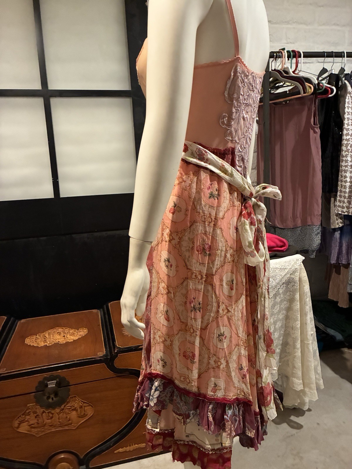 NWOT 100% Silk OOAK Patchwork Gown • SF Faire Artisan Masterpiece ✨