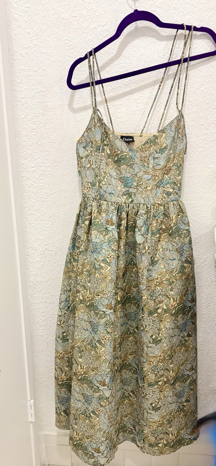 En Saison Floral V-Neck A-Line Strappy Midi Dress Size S Multicolor Women’s