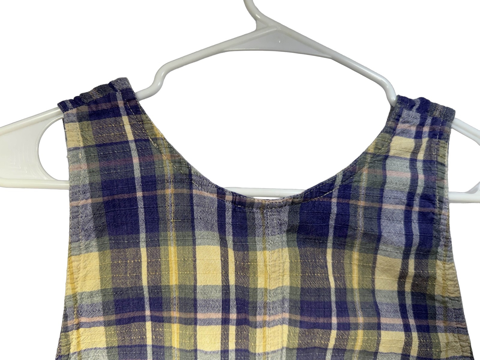 Casey & Max Plaid Cotton Sleeveless Dress Size M