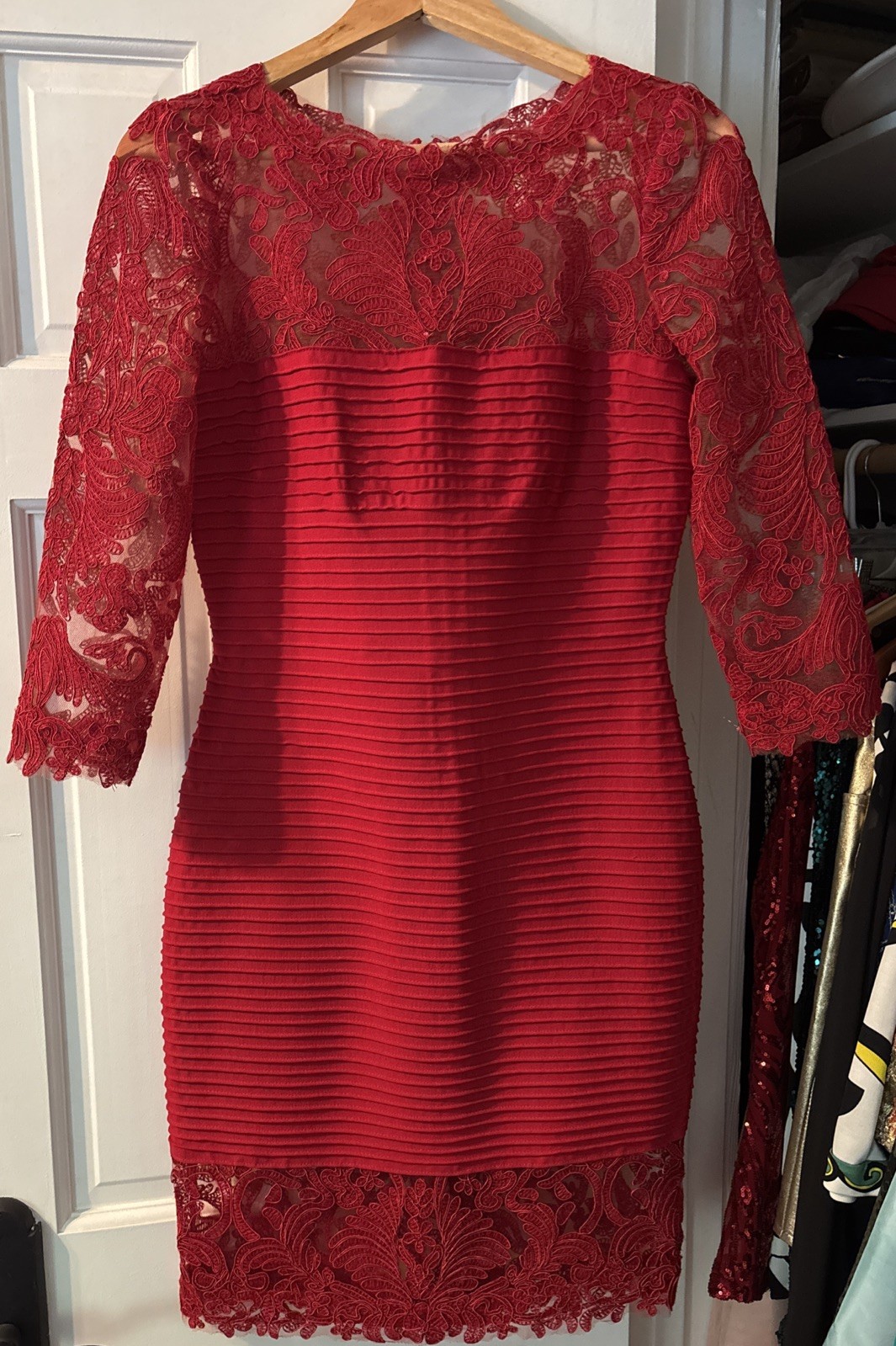 Tadashi Shoji Gorgeous Red Bandage Cocktail Dress Size Small – Closet Sale!