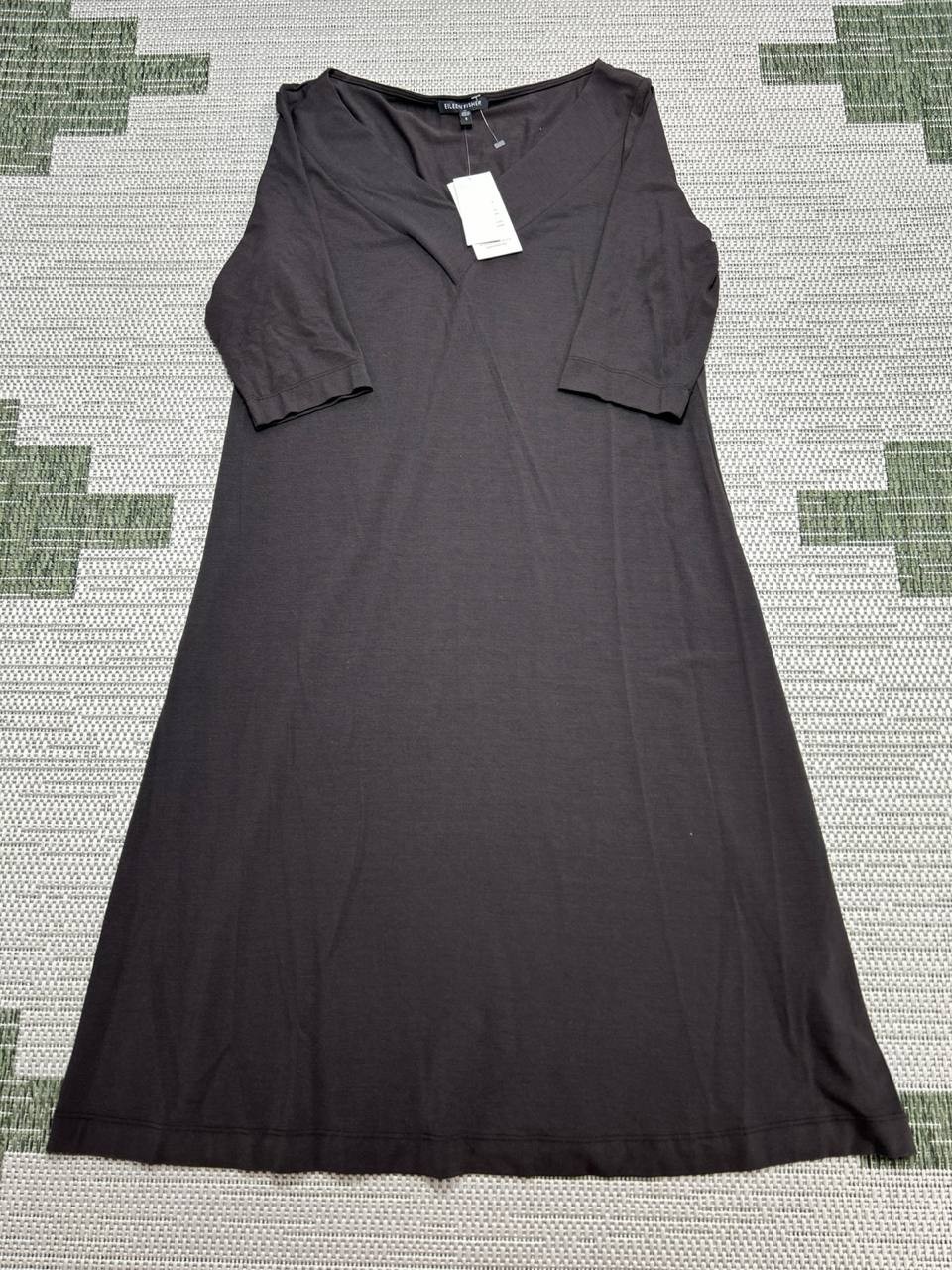 Eileen Fisher Dress Womens Small Brown Midi New