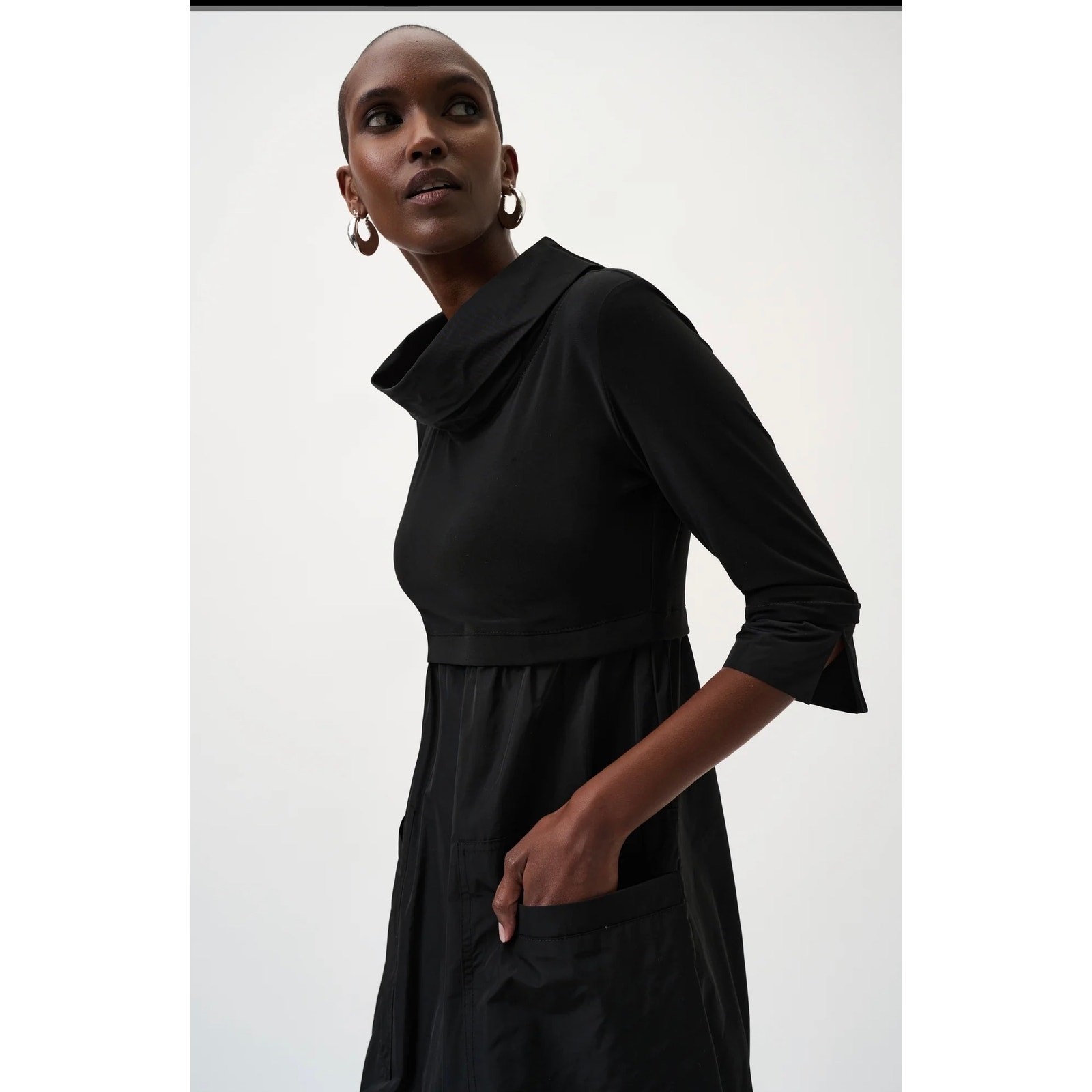 Joseph Ribkoff Plus Classic Cocoon Mini Dress Black Size 14