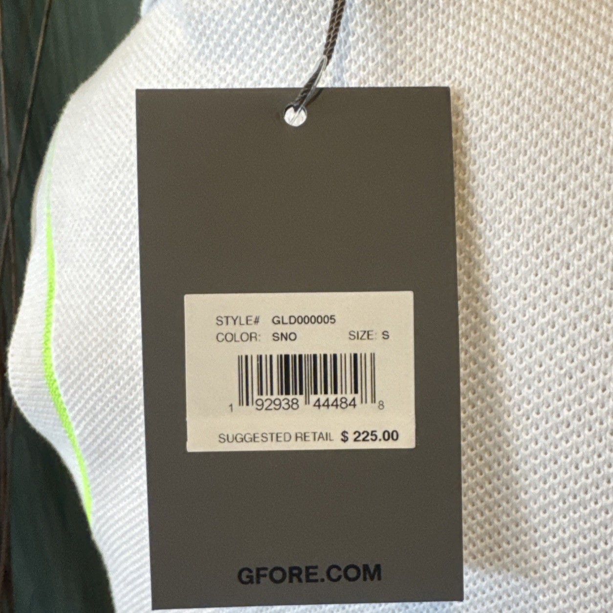 NWT G/Fore Fully Fashioned Cotton Pique Sleeveless Polo Dress White Size S