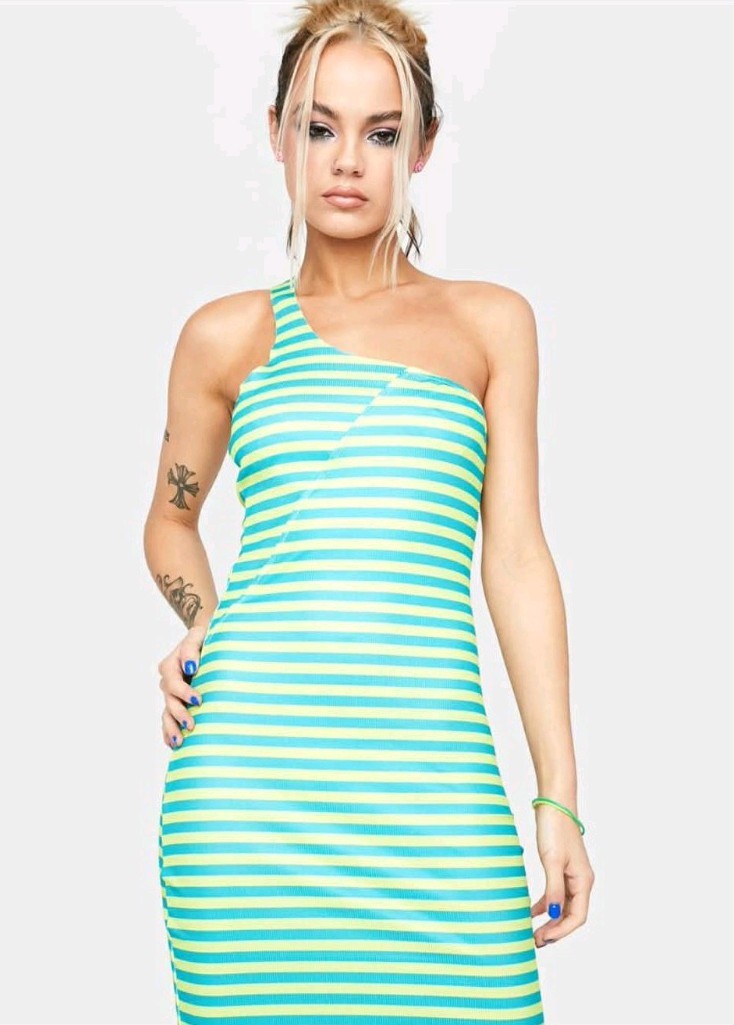 NWOT Dolls Kill Fun for Everyone Striped Dress Size Large