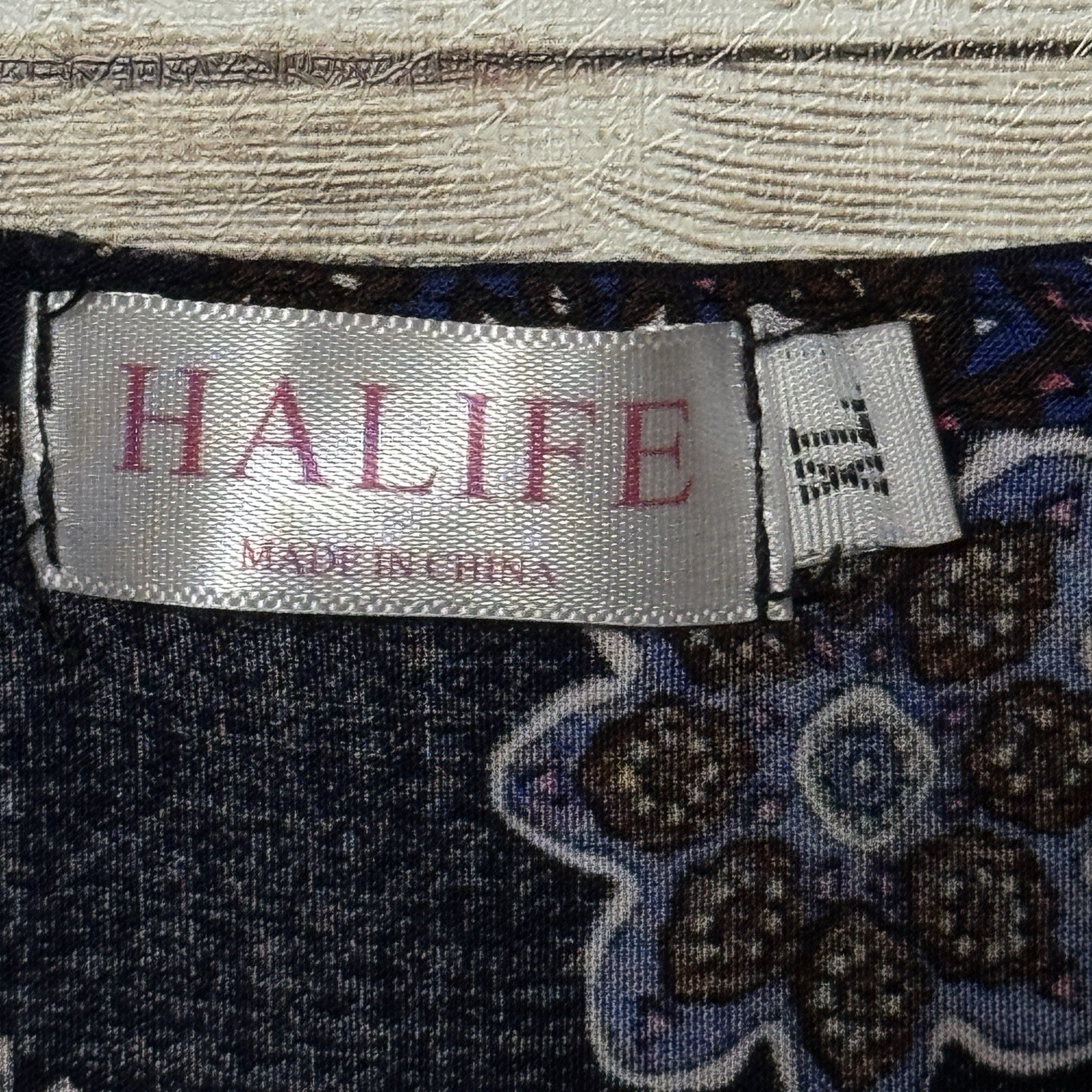 Halife Womens Boho Mandala Print Tunic Shift Dress Tassel Tie Neck Sz XL Hippie