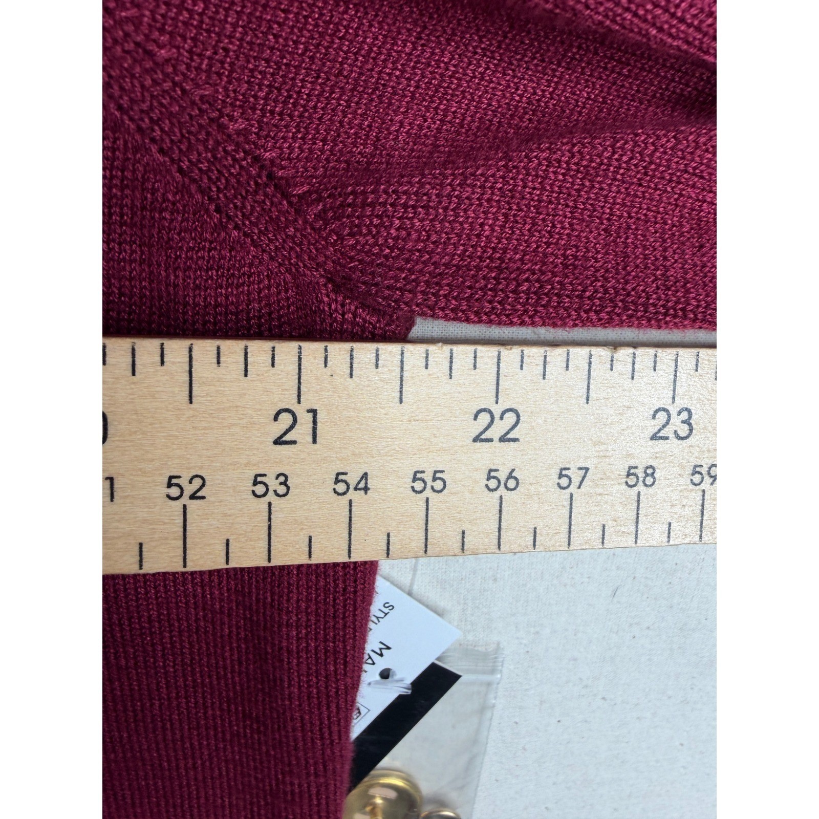 NWT Maia Womens Long Sleeve Midi Sweater Dress Size XL Wine Red