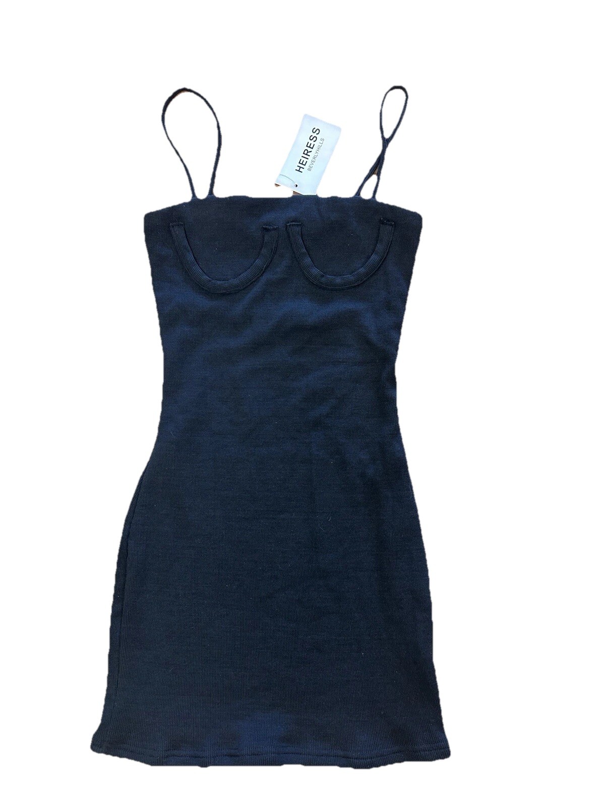Heiress Beverly Hills Black Bodycon Mini Dress Size Large NWT