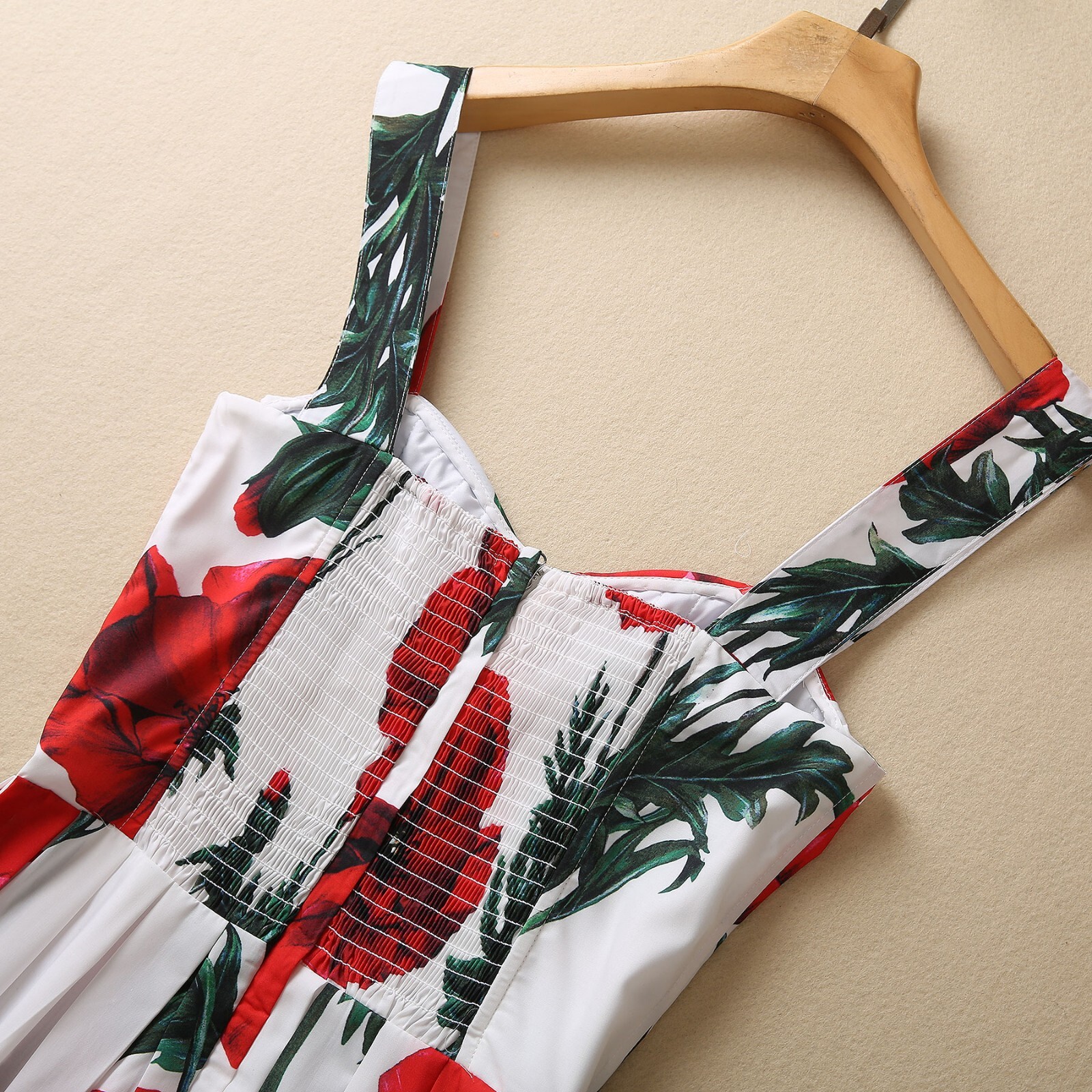 Occident fashion printing Back elastic Elegant sexy women condole belt dress