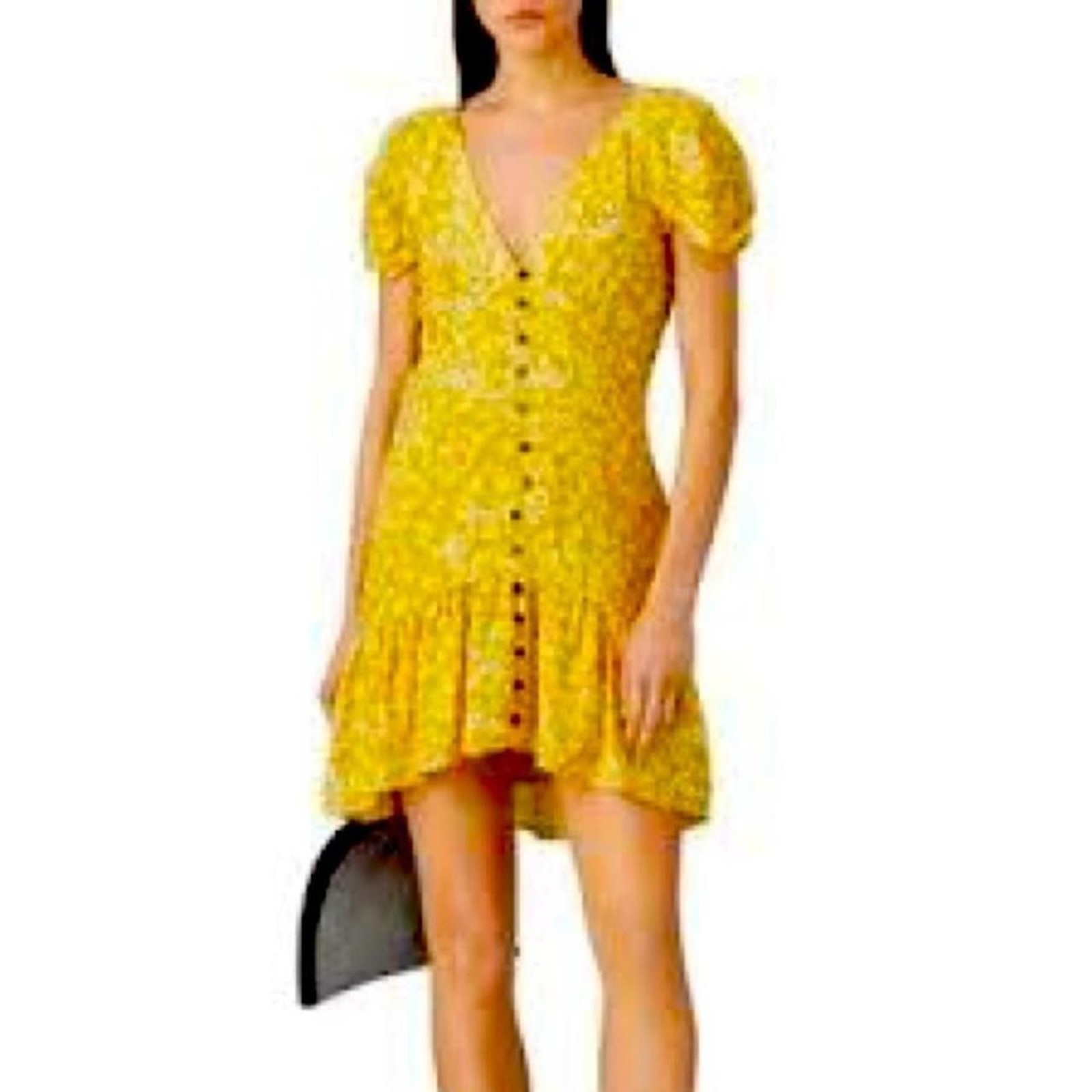 Unbranded Women’s Yellow and White Dress