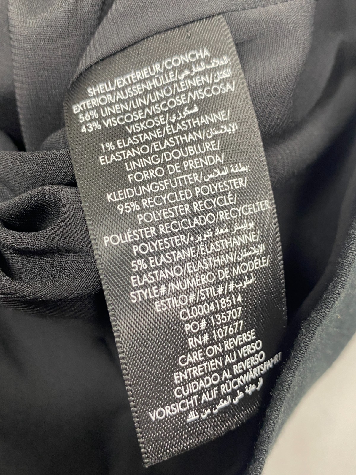 Alice + Olivia Meritt Black Linen Blend Tuxedo Dress 4 NWT $465