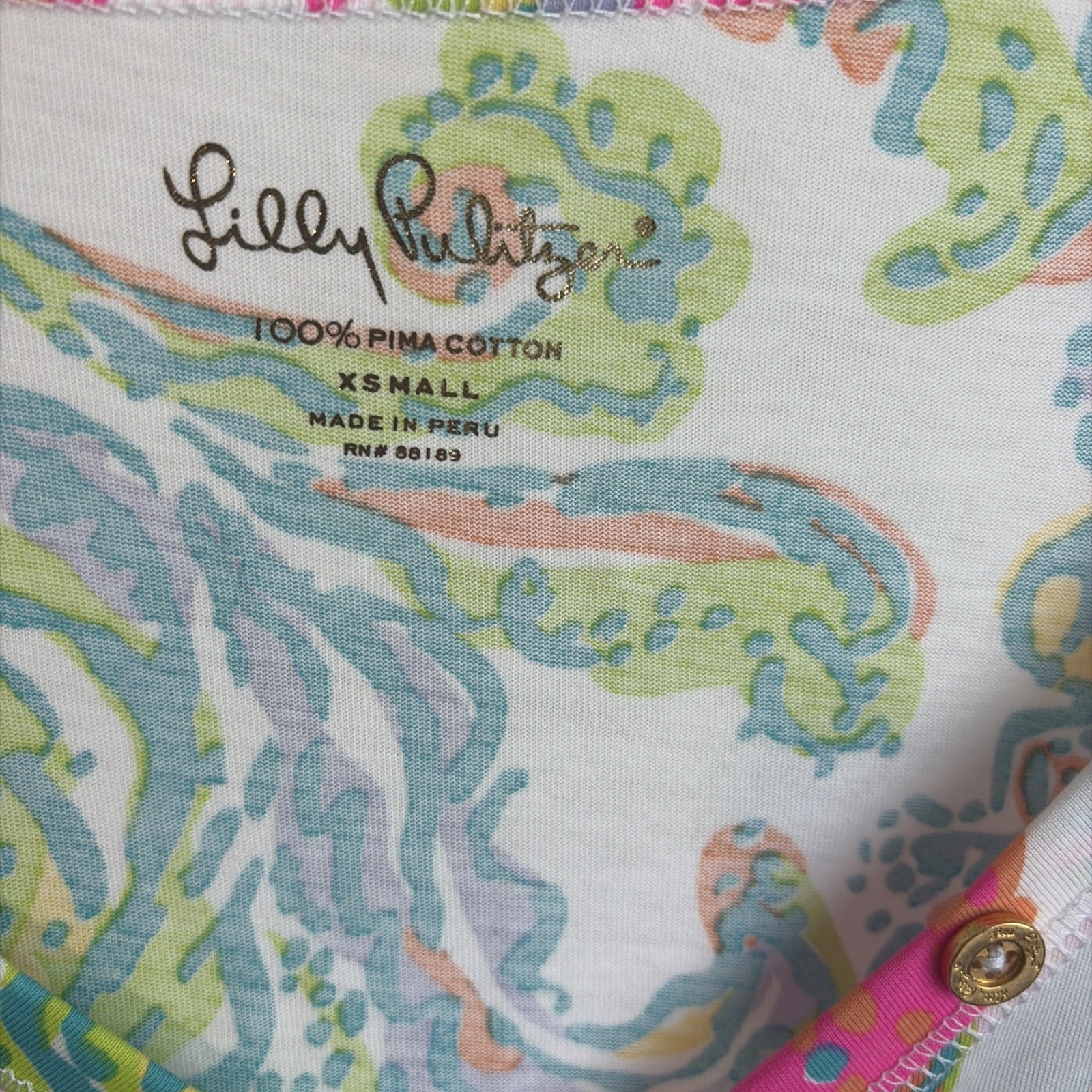 LILLY PULITZER Palmetto V-Neck T-Shirt Dress Casa Marina