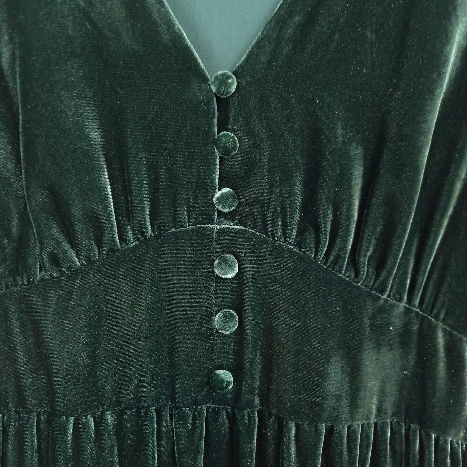 BODEN Elise Emerald Green Velvet Midi Dress Size UK 10