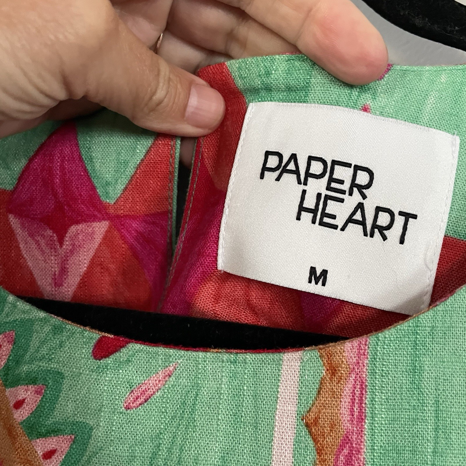 Anthropologie Paper Heart Perfect Match Linen Blend Dress Women’s Size Medium