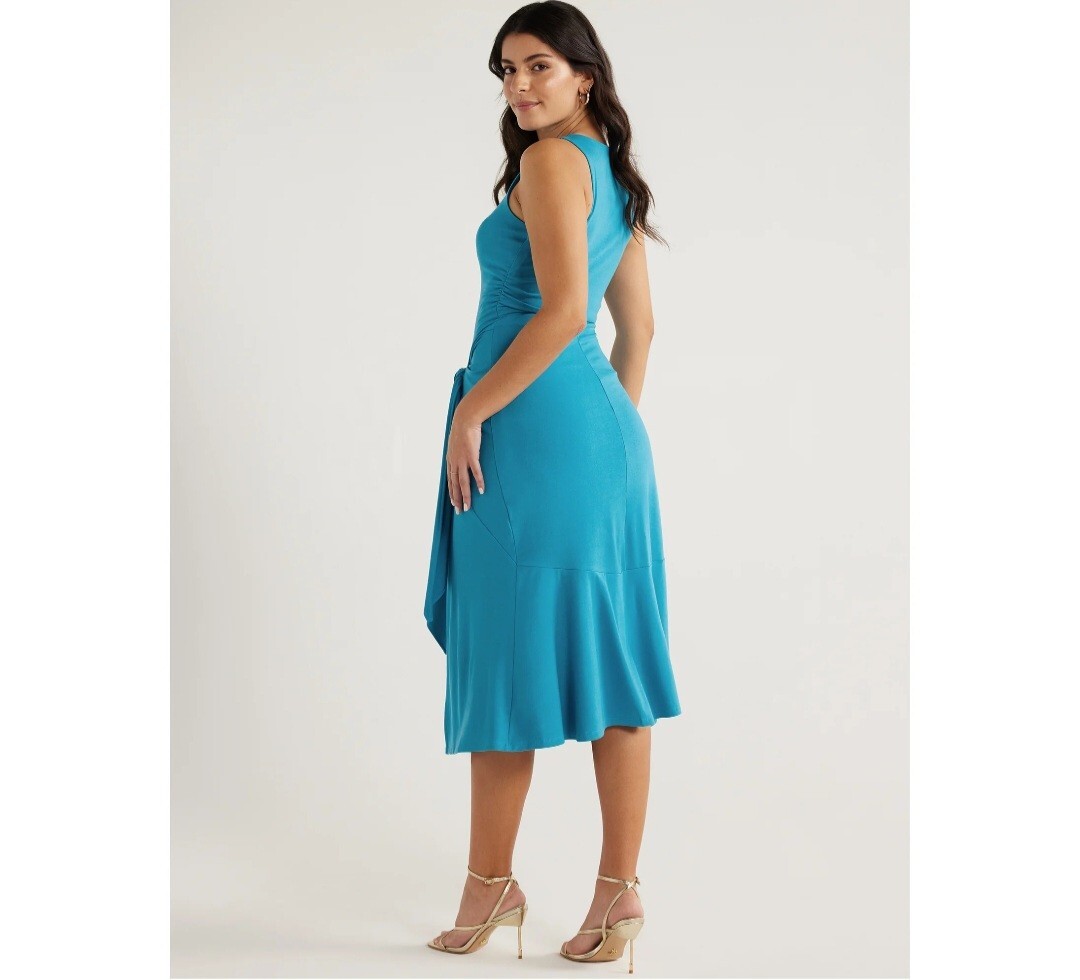 Sofia Jeans Women’s and Women’s Plus Side Tie Tank Dress with Rouching Size L