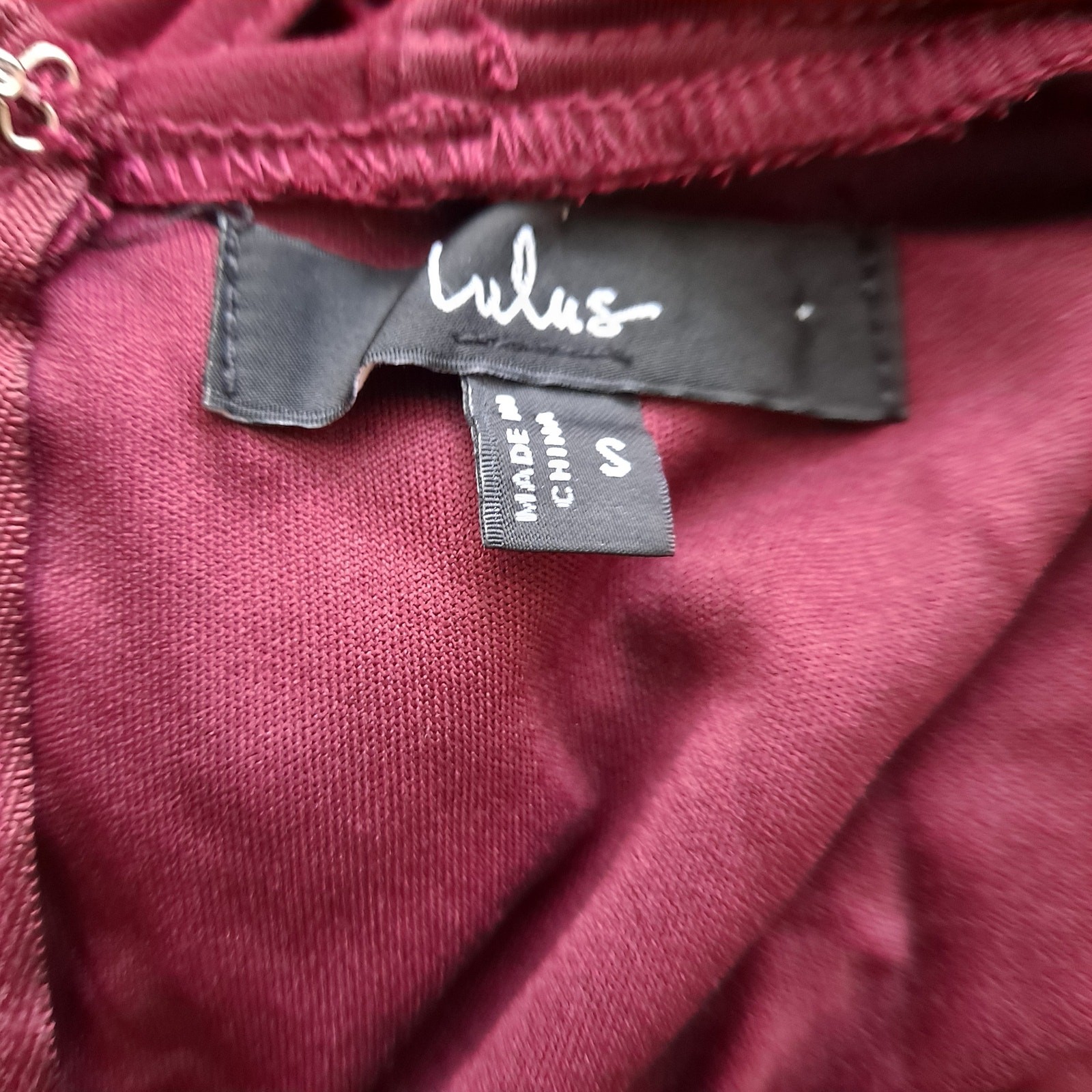 Lulus Event Ready Dress Backless Lace-Up Maxi A-Line Burgundy Women’s Size S