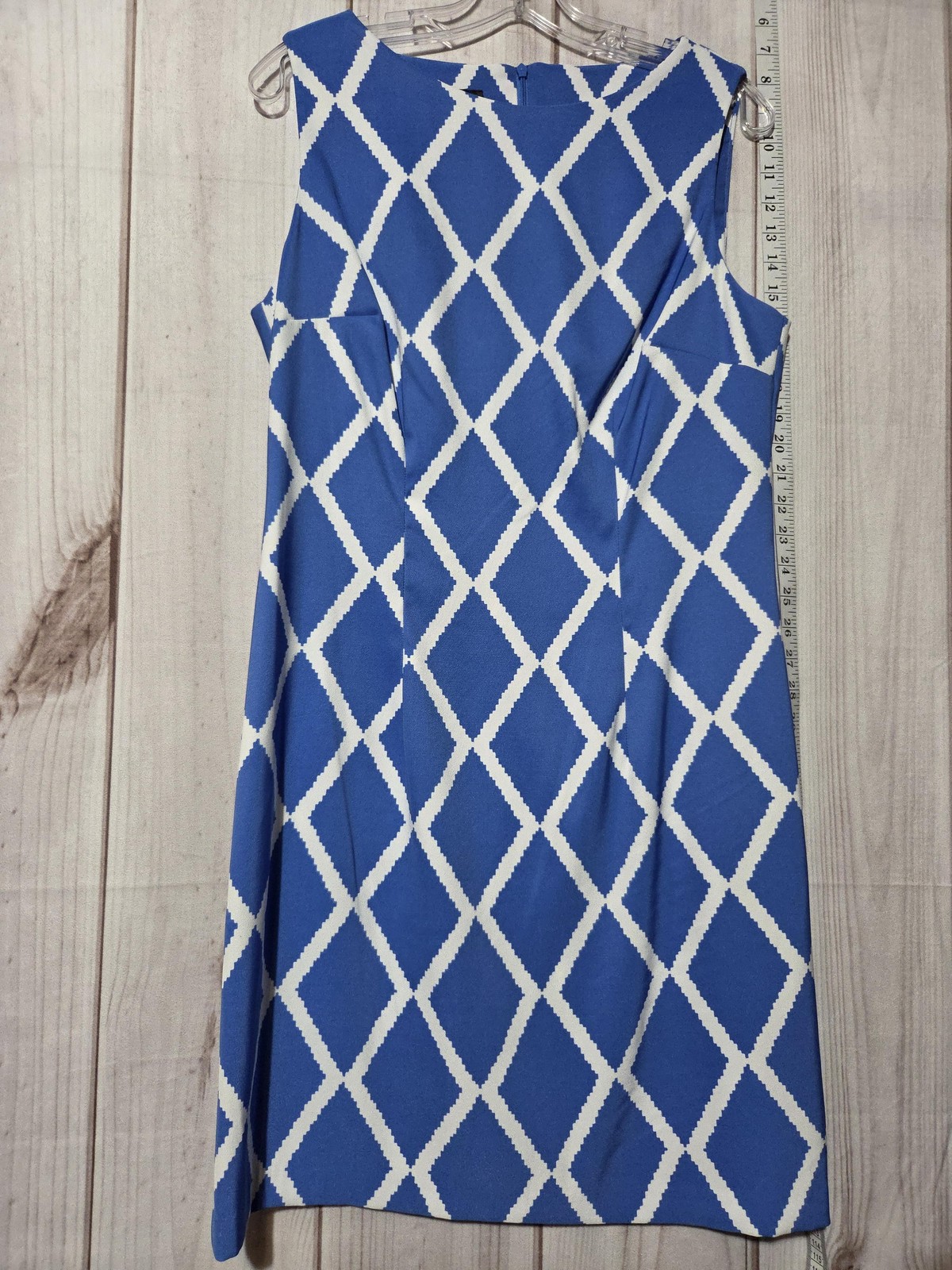ALYX Dress Womens 12 Sheath Sleeveless Midi Career Diamond Pattern Workwear