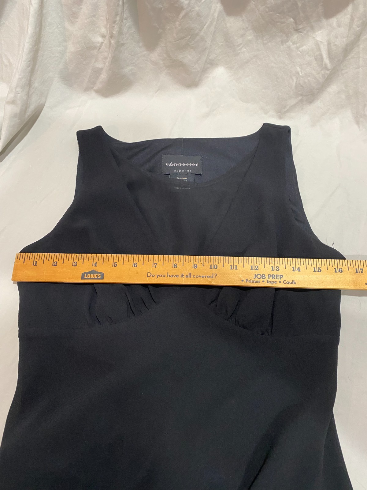 Connected Apparel Black High-Low Sleeveless Self-Lined Dress – Size 8