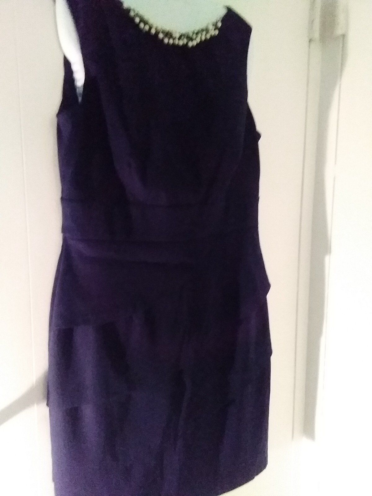 COLLECTION DRESSBARN Pearl Neck Sheath Sleeveless 12 Inch BkZipper Size 12