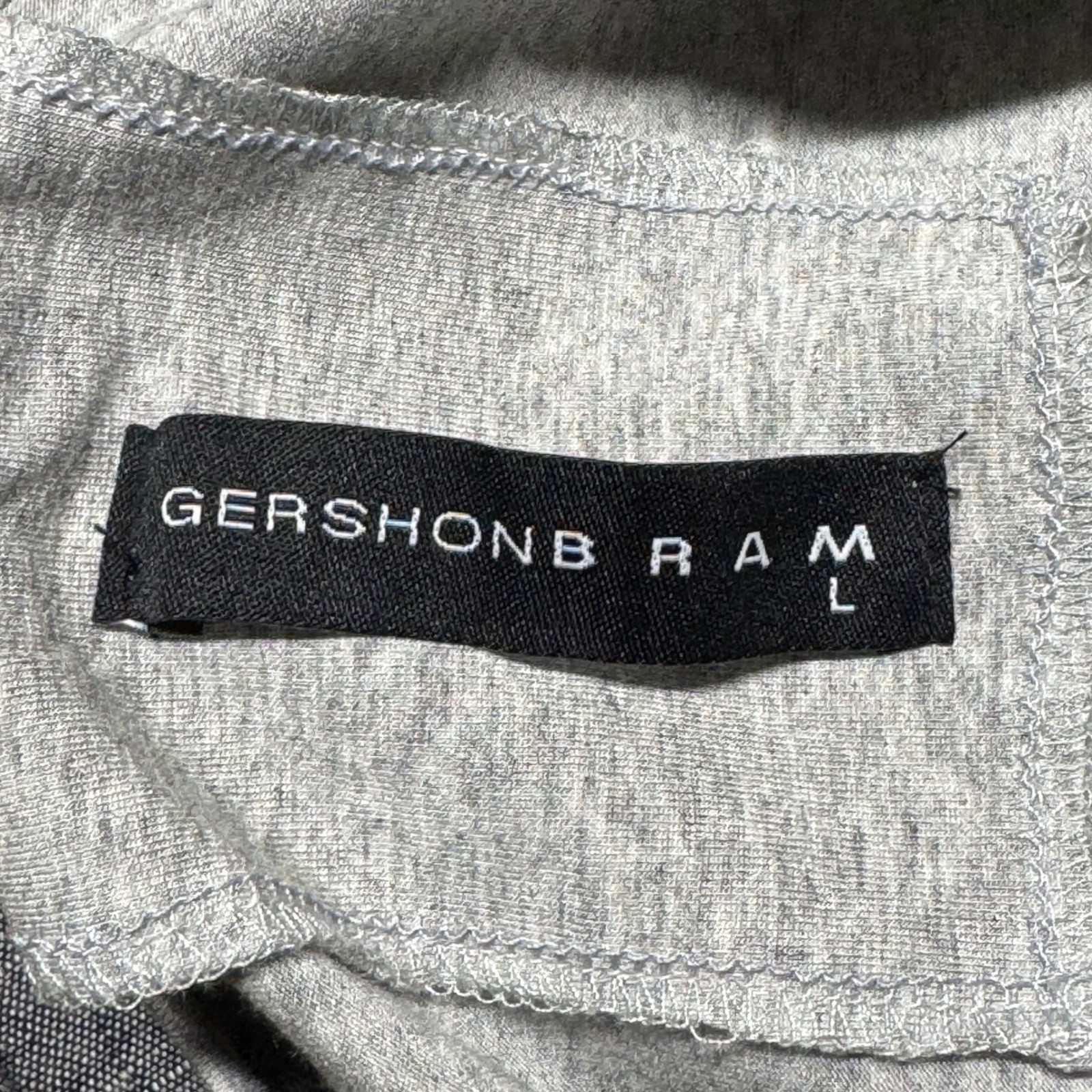 Gershon Bram Bottle Dress Linen Blend Gray Large Layered Colorblock Lagenlook