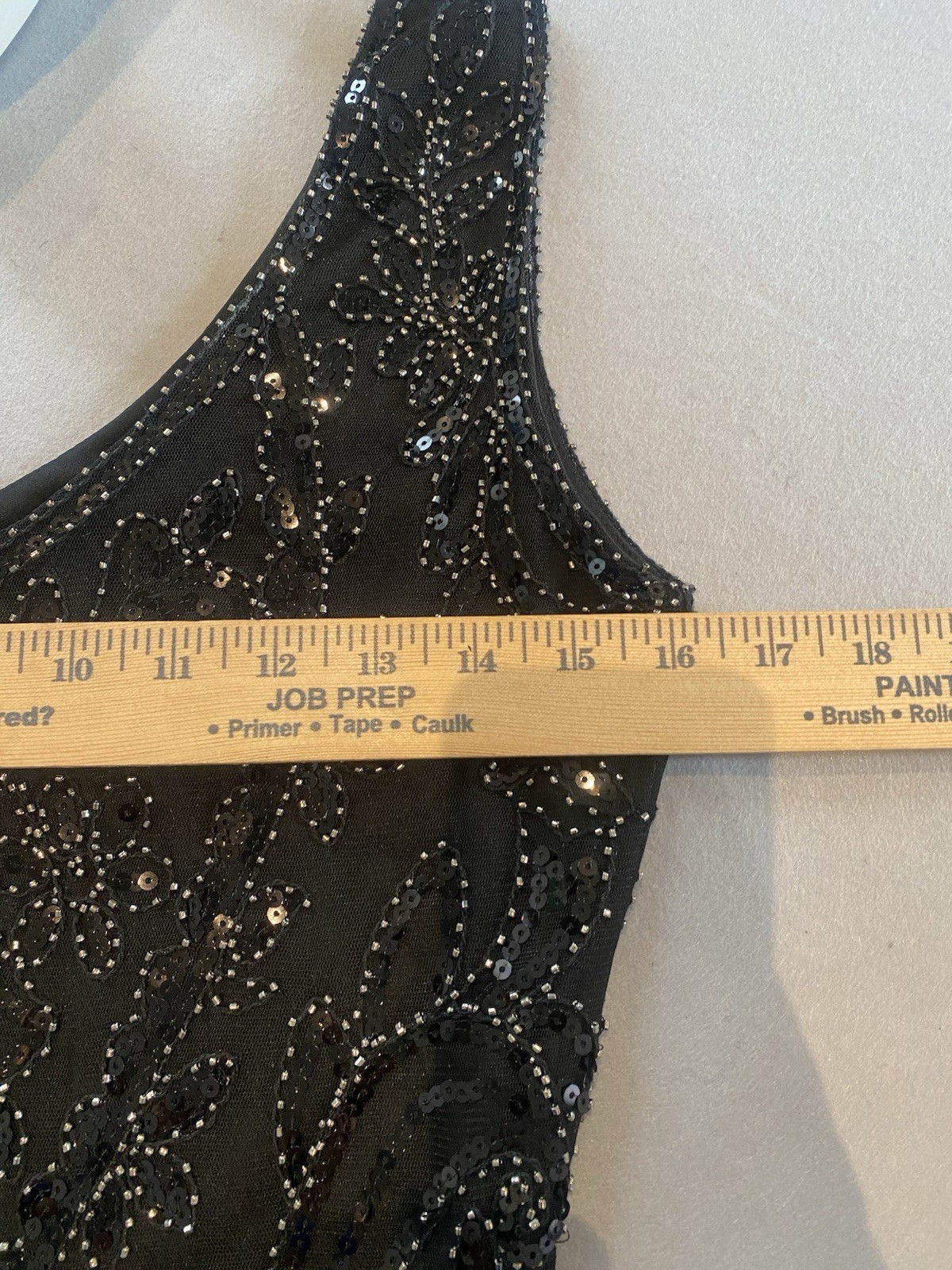 Fundaisy Gatsby Flapper Fringe Black Beaded Sequin Midi Dress, Size S, Glam