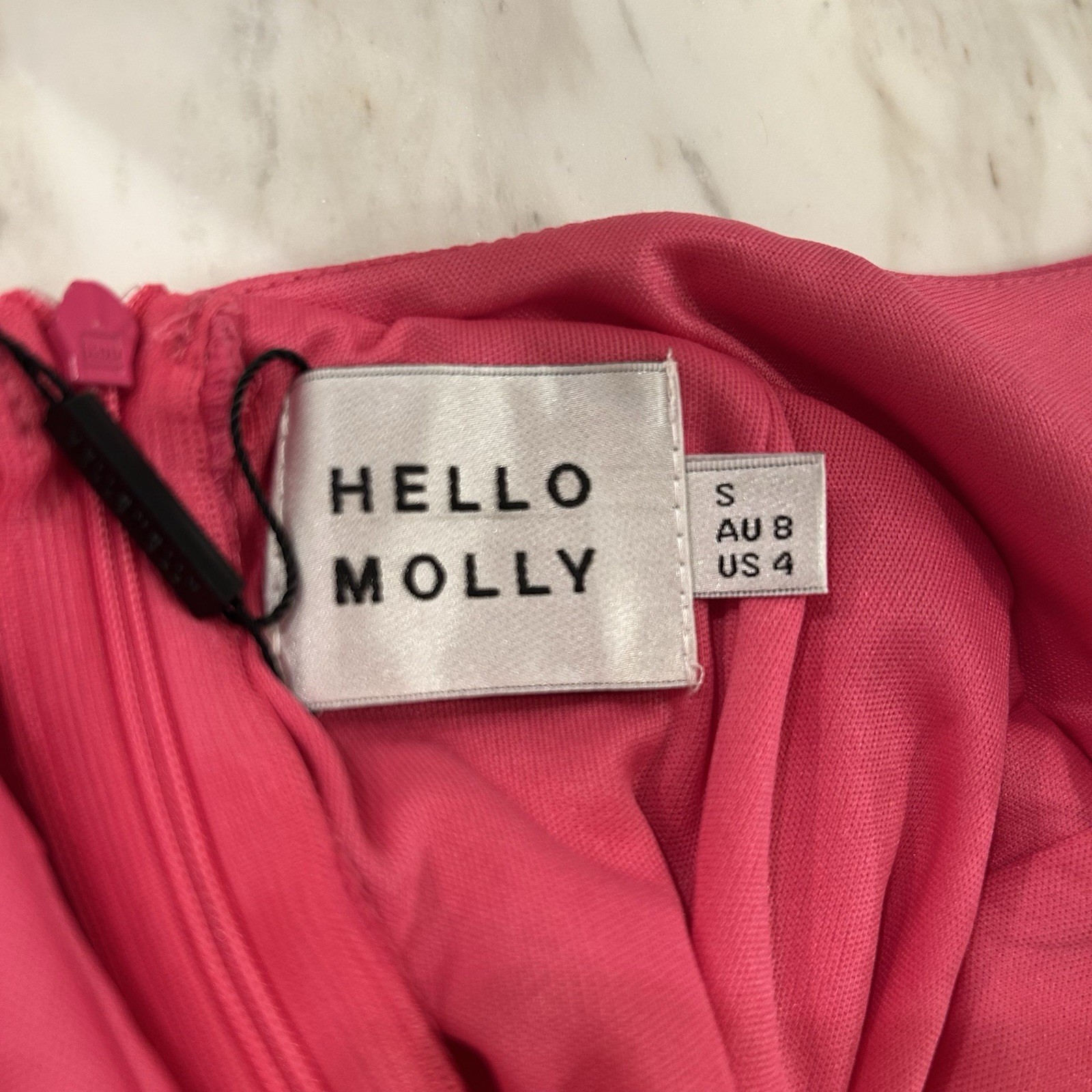 Hello Molly Down For Wine Barbiecore Pink Scoop Back mini Cocktail Dress