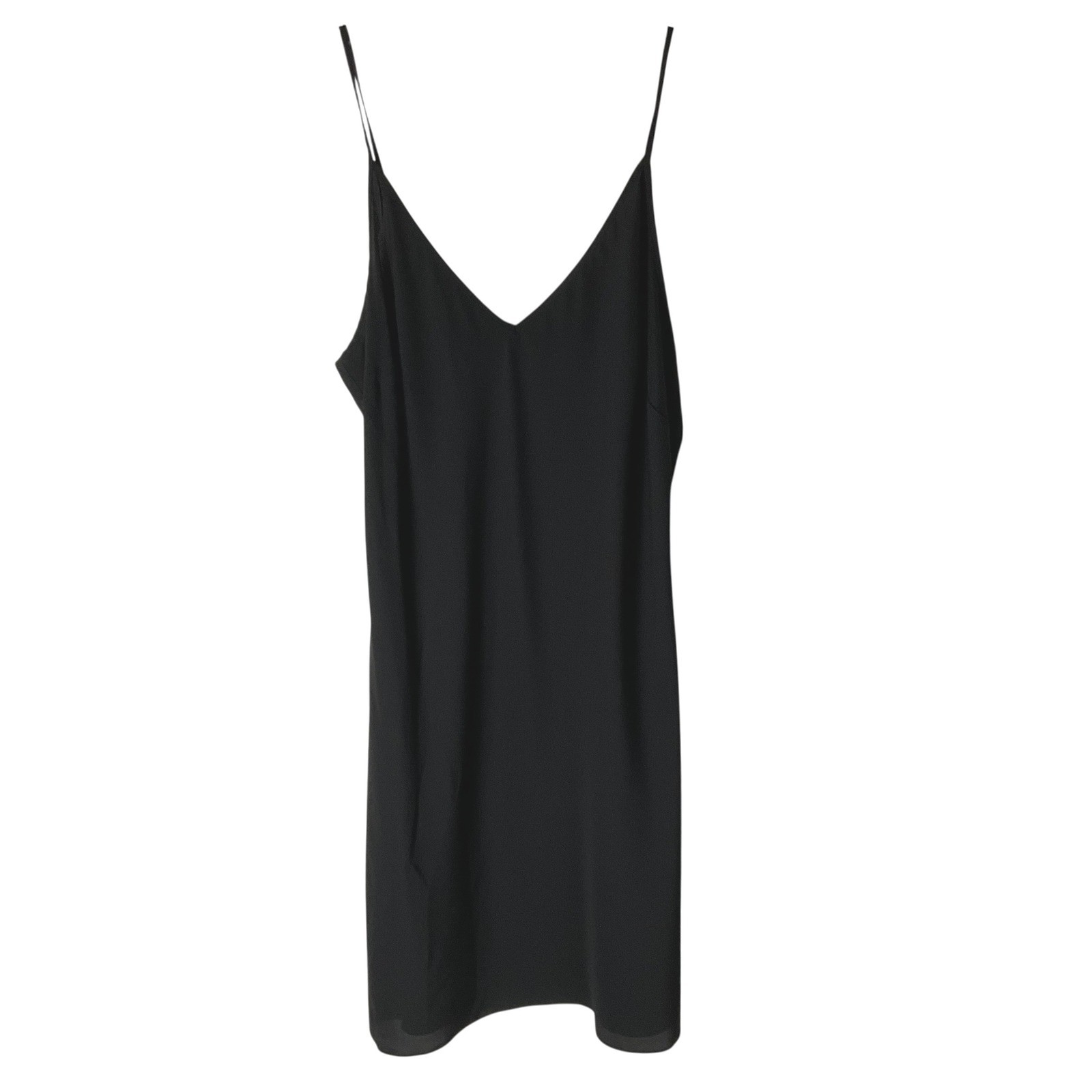 3.1 Phillip Lim Slip Dress Minimalist Sheer Adjustable Straps Black Size 12