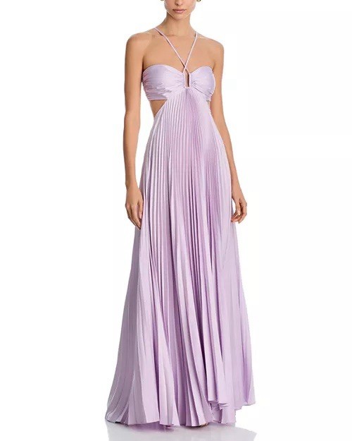 a.l.c. Maxi Dress Satin Pleated Moira Size 2 $795