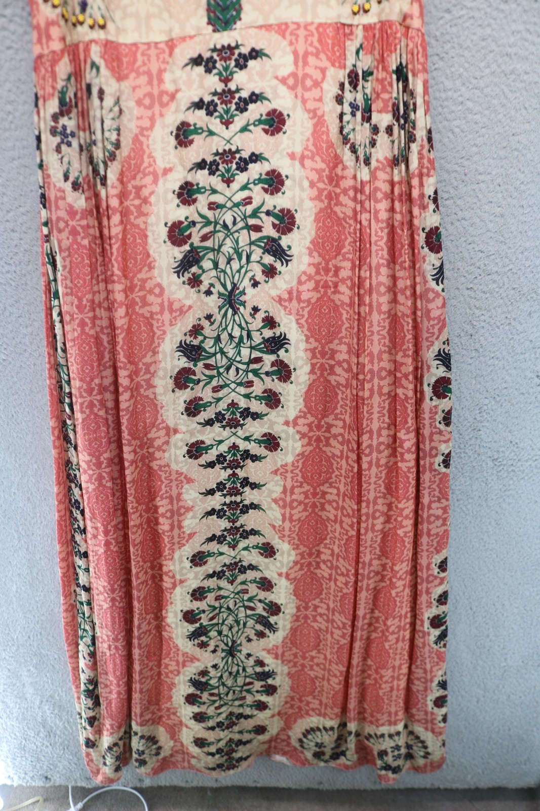 Bhanuni by Jyori Anthropologie Beaded Floral Maxi Dress-Medium-Cottagecore-Boho
