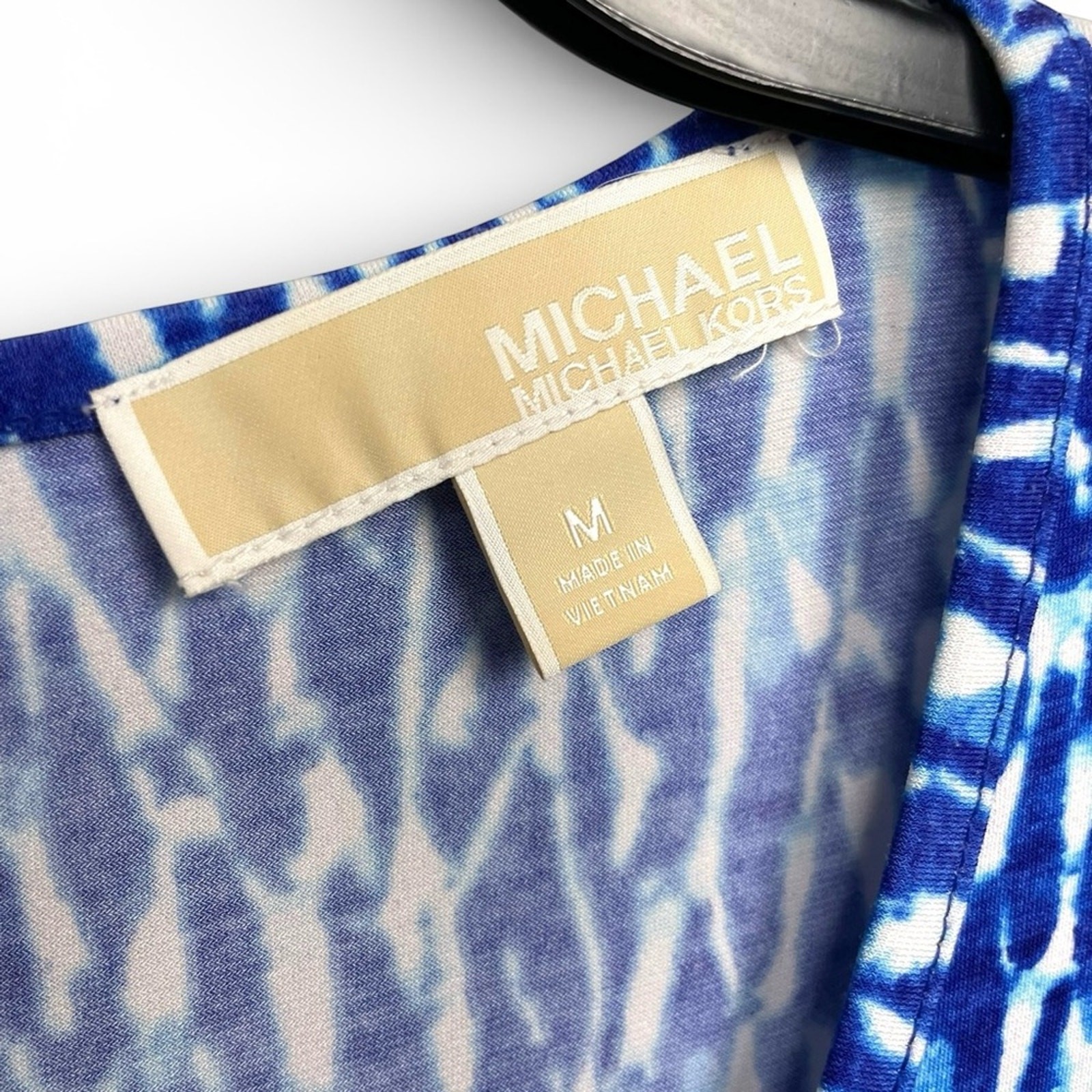 Michael Kors Blue and White fit and flare dress Medium