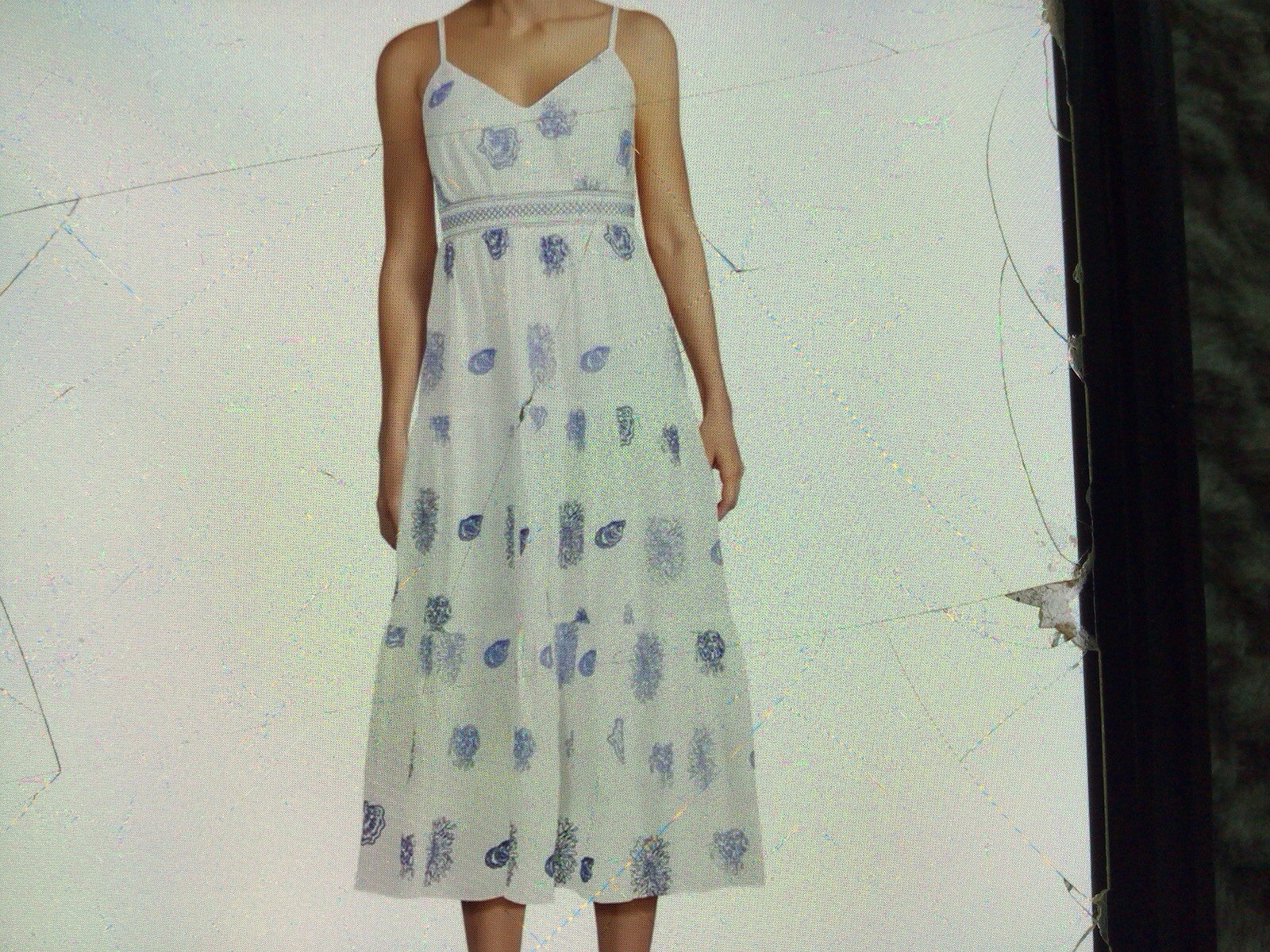 Lilly Pulitzer Sleevless “Zanna” Blue And White Seashell Pattern Maxi dress, 2.