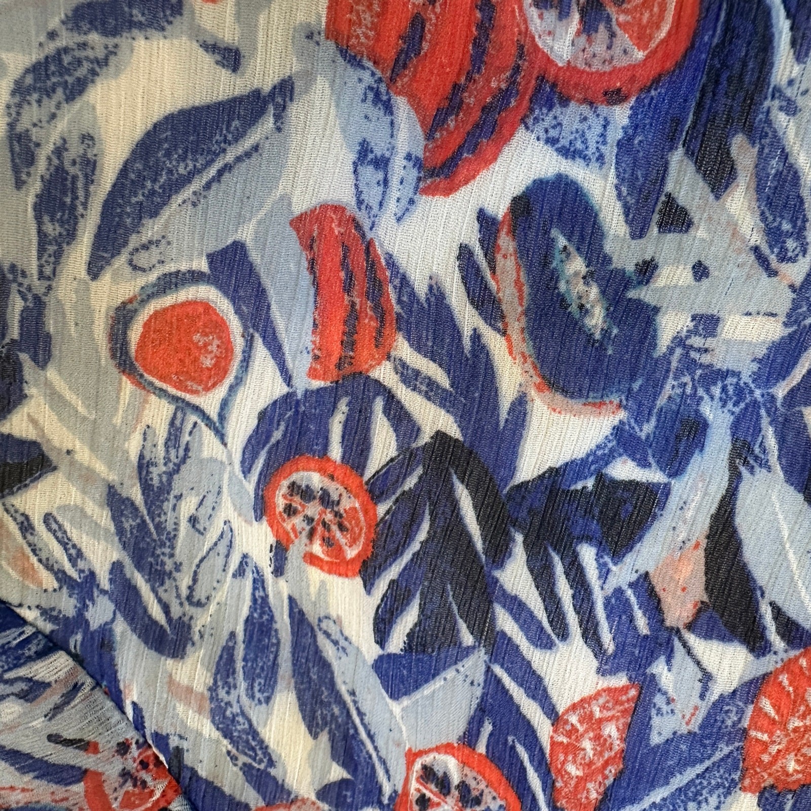 JunaRose Red White Blue Chiffon Maxi Dress SIZE 14 Wedding Party Flattering $90