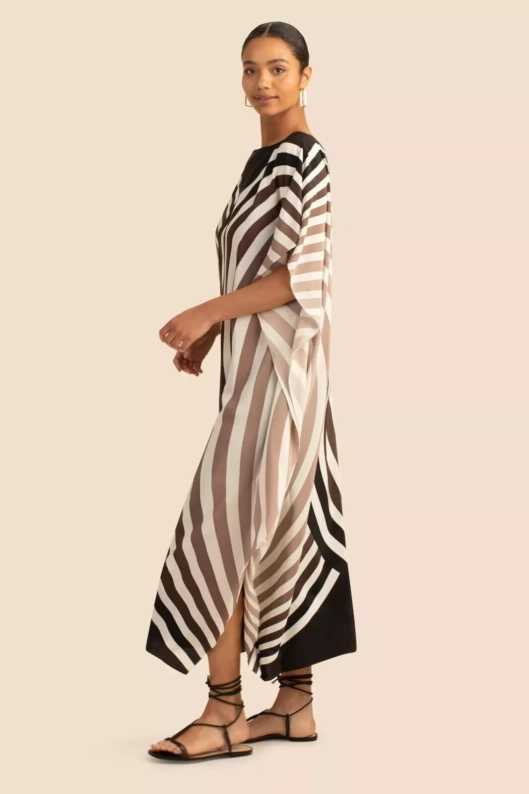 Circular Soft Silk Crepe Kaftan, Maxi Kaftan, pretty Kaftan For Women J5636