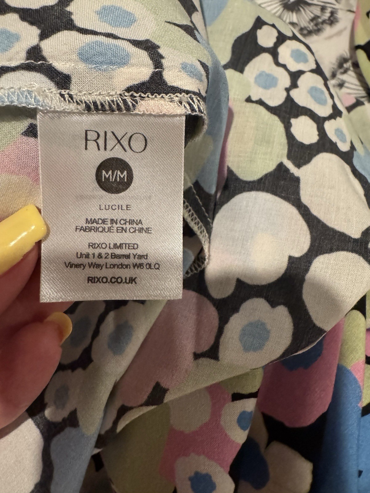 RIXO Lucile Multicolor Floral Print Midi Dress Size M/US 8 NWOT Free Shipping