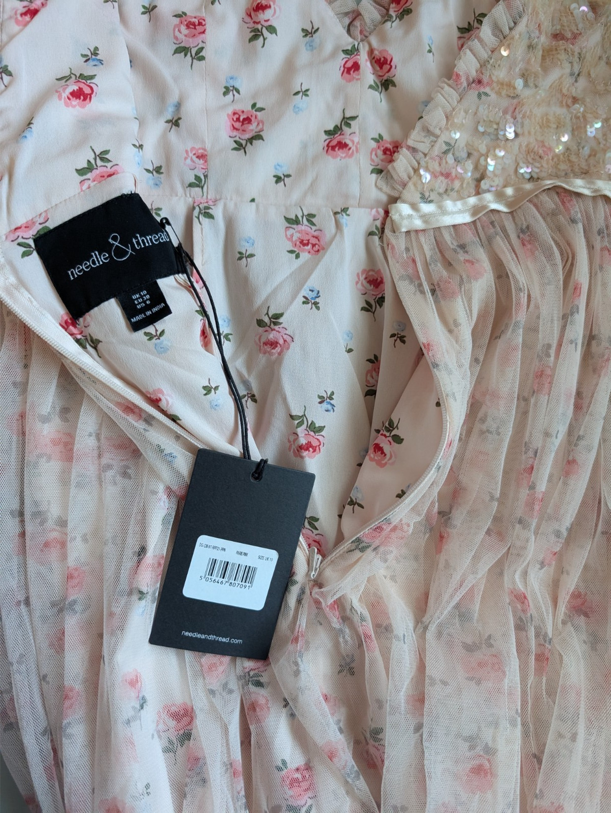 NWT Needle & Thread Bijou Aurelia Bodice Cami Gown Size US6 Embellished #1D453
