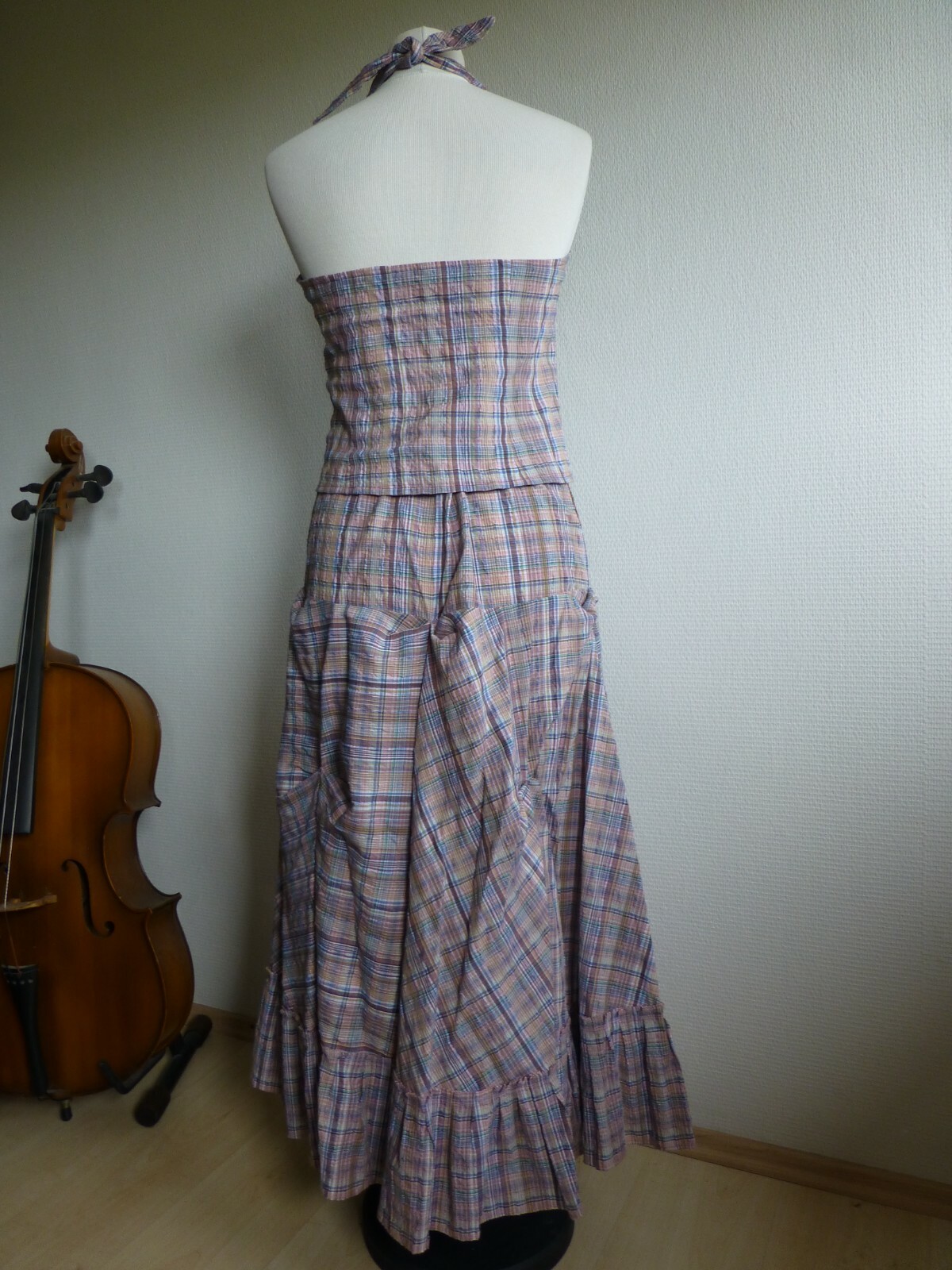 Creation de la Maison, 3 piece BOHO summer set with maxi skirt, multicoloured, size 38/