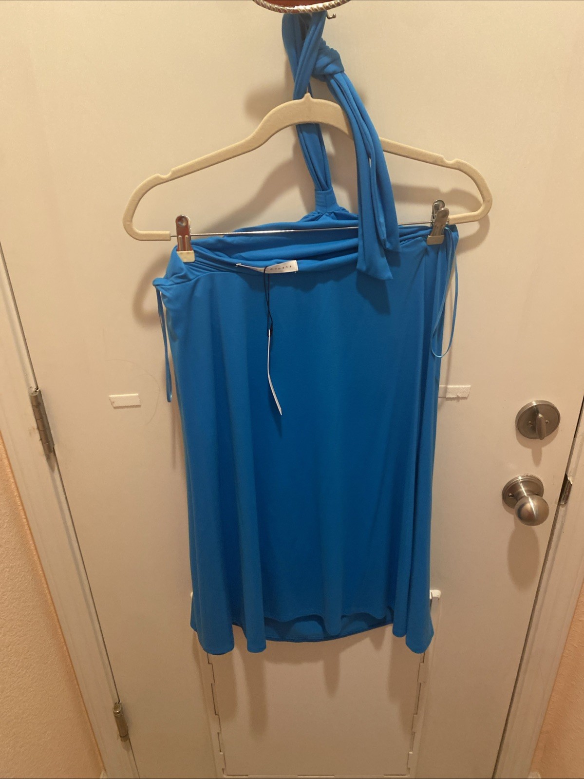 Susana Monaco Size Large Turquoise Halter Dress