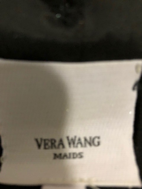 Black Strapless Evening Gown with train by Vera Wang, size 6