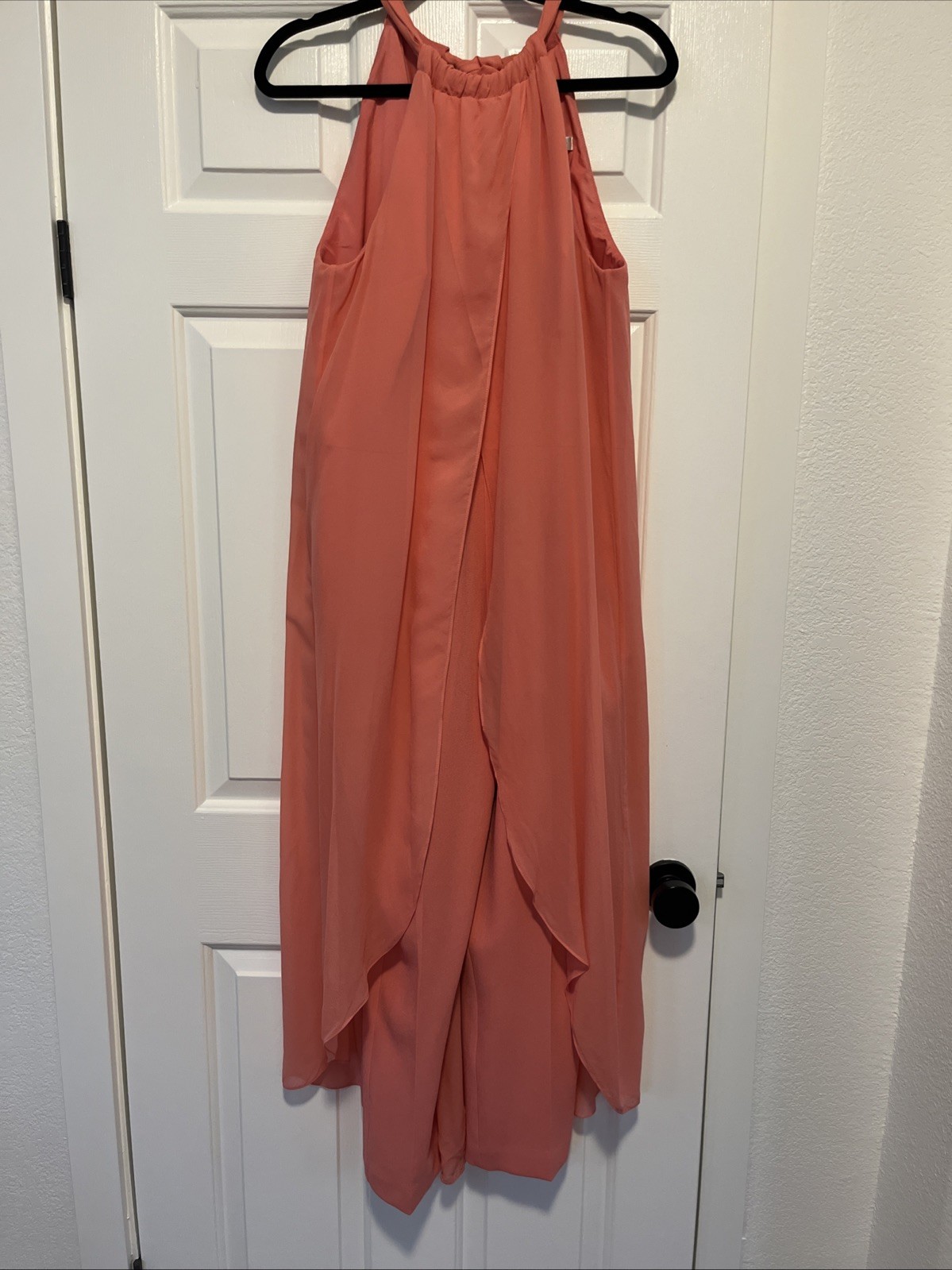 Trina Turk Pant dress W/ Billowing Cape Front And Back, Mid Thigh Length, Fitted