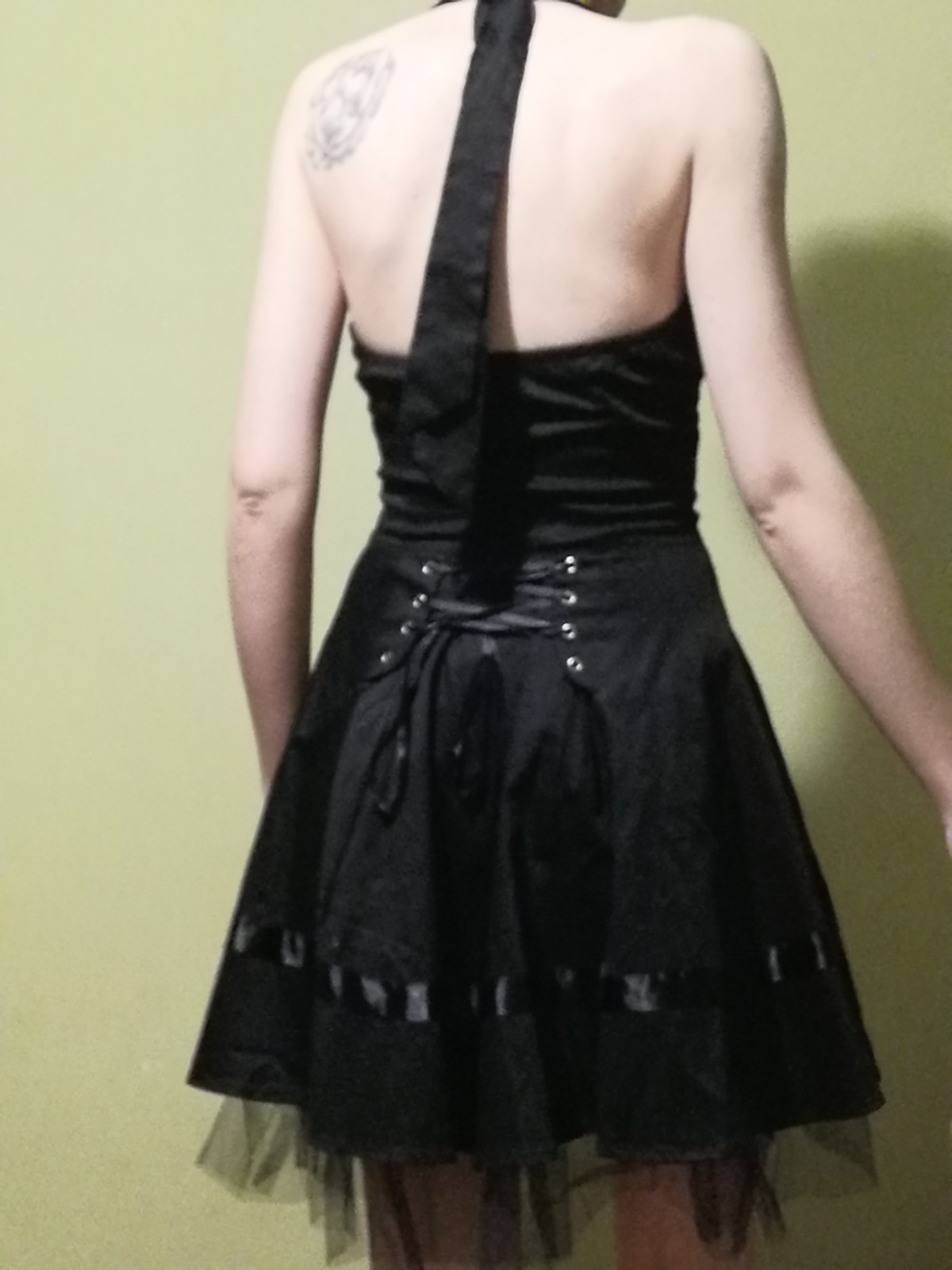 Hearts & roses gothic dress corset size S