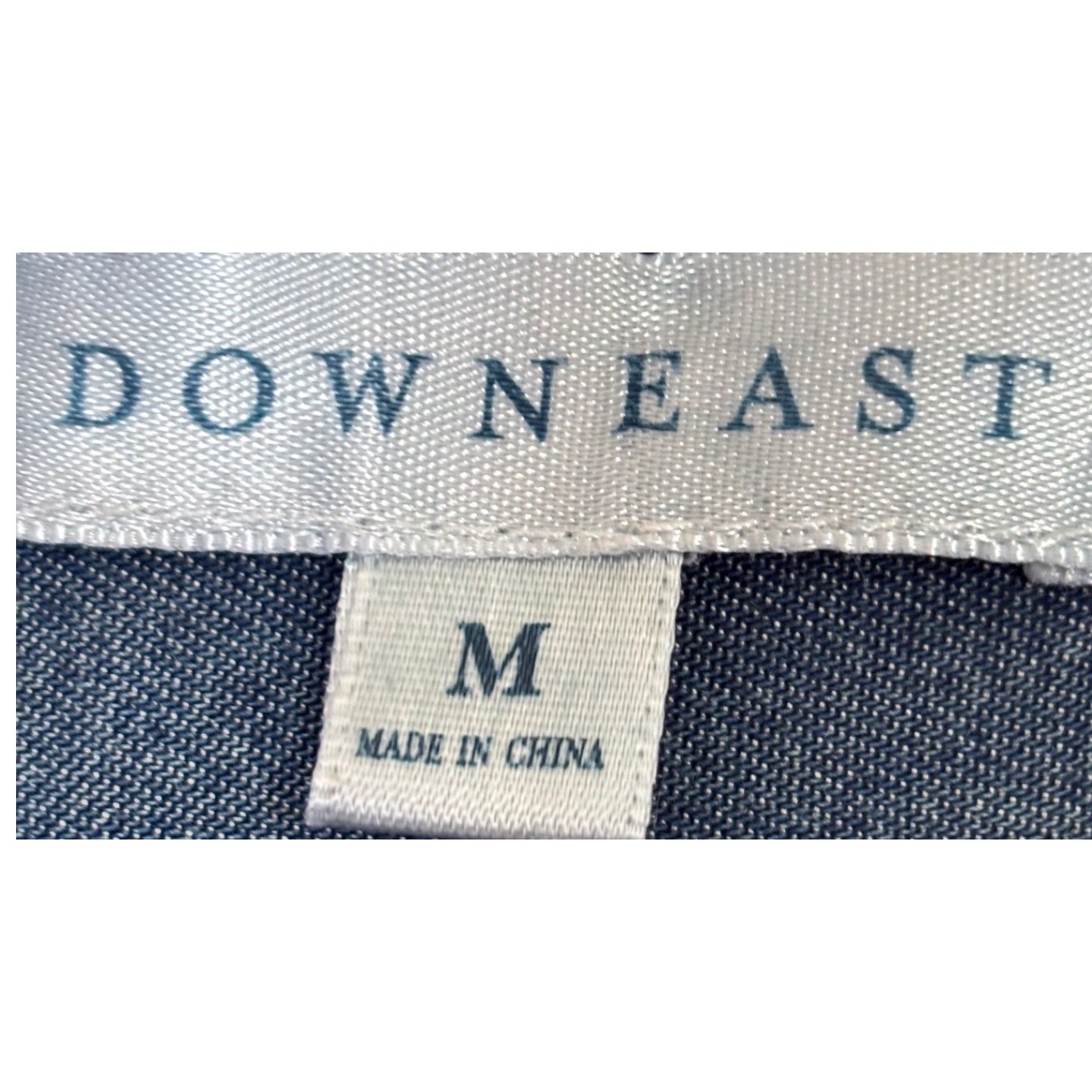 Downeast Womens Blue Lyocell Denim Look Ruffle Henley Shift Dress Medium